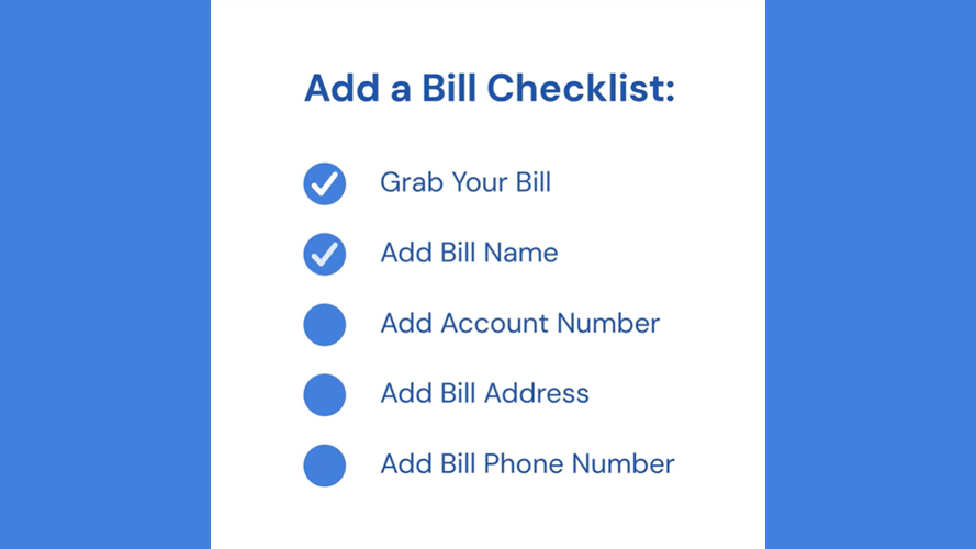 CheckFree Next Add A Bill Checklist Animation
