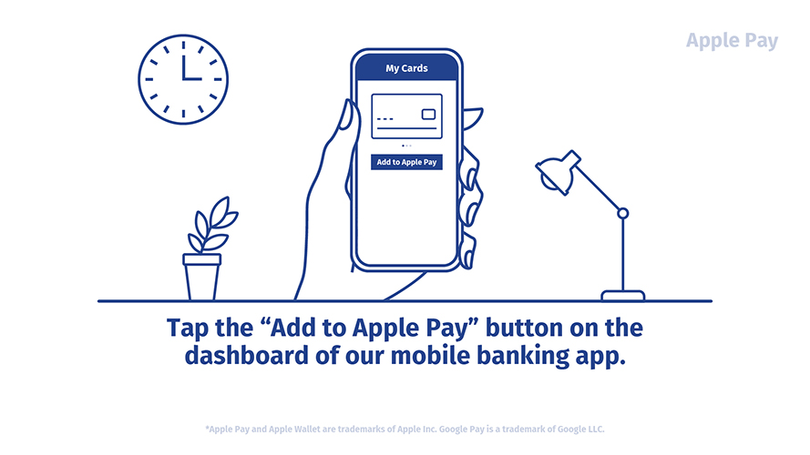 CardHub Push To Wallet Line Art
